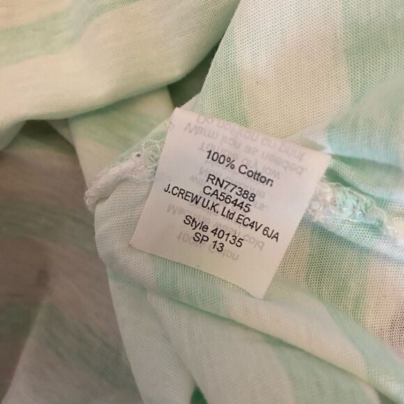 J CREW Mint&White Striped Lightweight BoatNeck Too - Picture 3 of 7